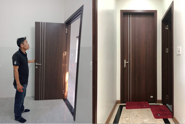 lắp đặt cửa gỗ nhựa Composite tại Phú Ninh